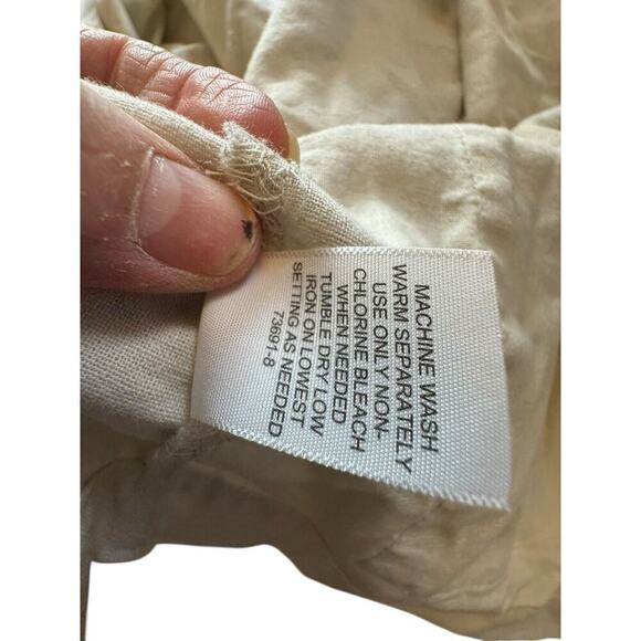 ST JOHN'S BAY “Shacket”w/belt Small Linen Blend In Sand Color 90’s Classic - Picture 7 of 7